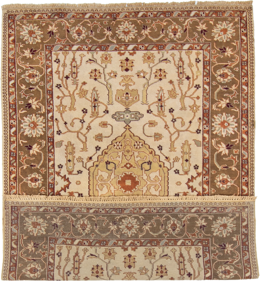 W 6.3 L 8.11 Tabriz 100% Wool Hand-Woven All-Over Design - 53704