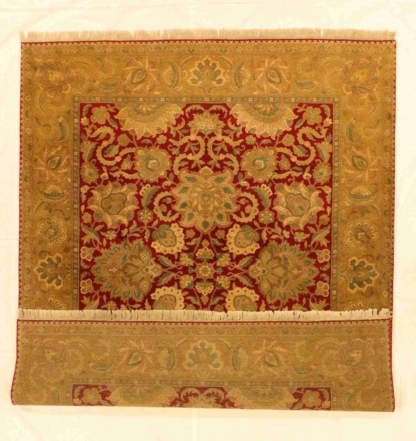 W 8 - L 10 - Kashan Wool Traditional Rectangle - Finest Hand-Knotted Quality Wool - 53705