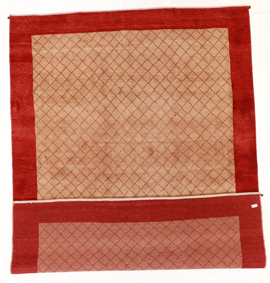 7x10 - Gabbeh Wool All Over Rectangle - Hand Knotted Rug