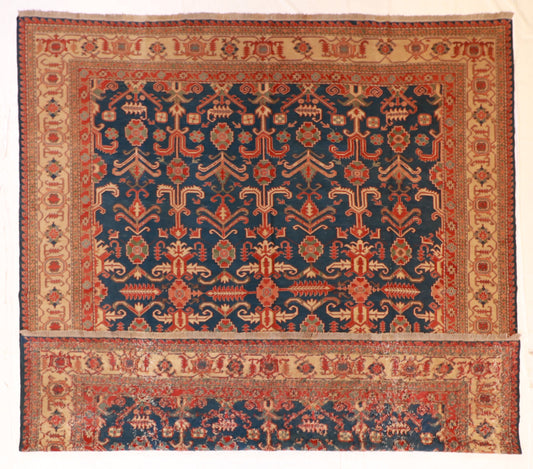 9x12 - Soumak Fine/Wool Geometric Rectangle - Hand Knotted Rug — 54129