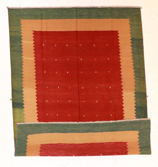 8x10 - Soumak Fine/Wool All Over Rectangle - Hand Knotted Rug