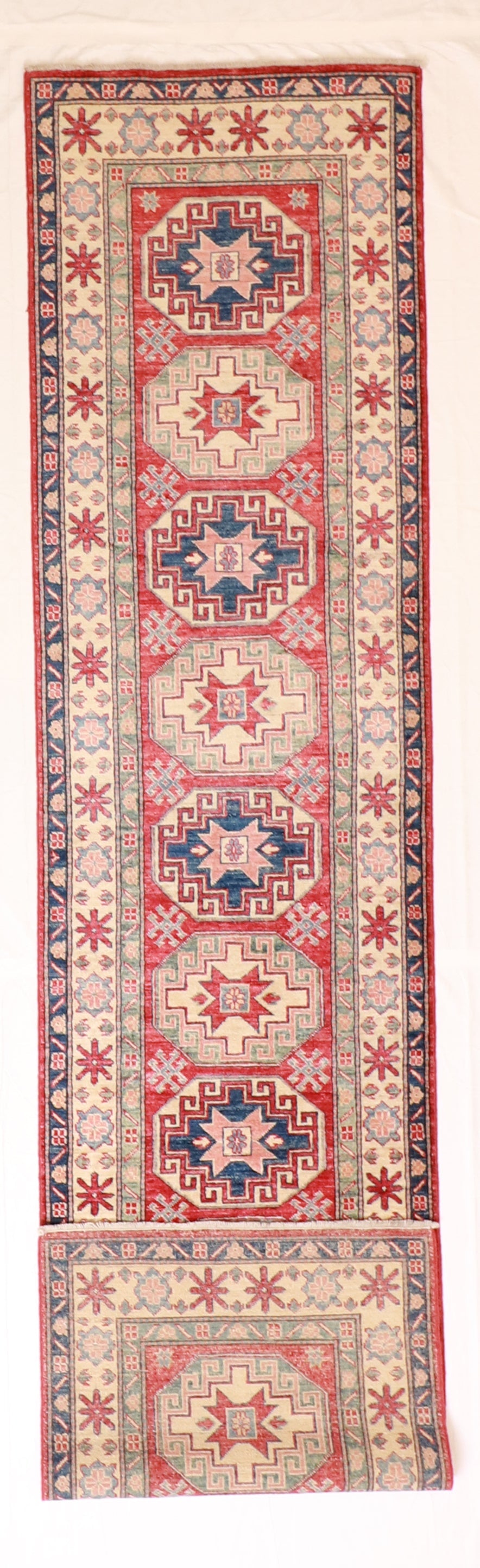 Runner - Bakshaish Fine Geometric Rectangle - Hand Knotted Rug