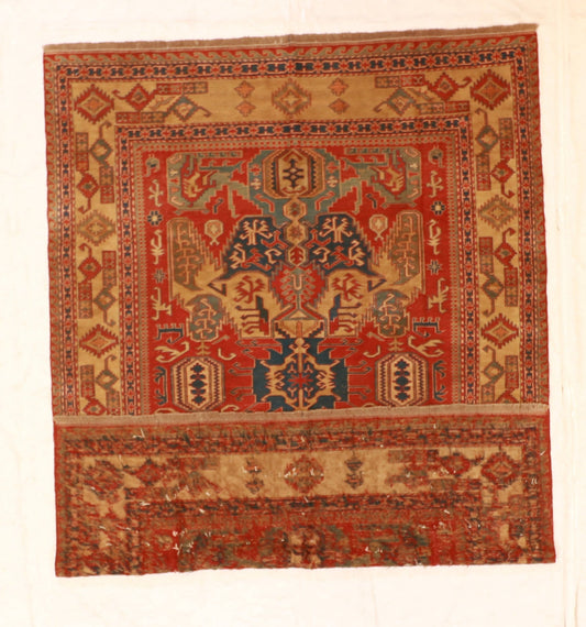 6x9 - Soumak Fine/Wool Geometric Rectangle - Hand Knotted Rug