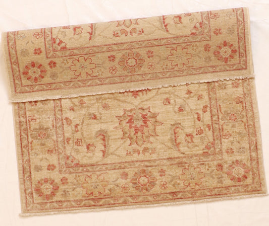 3x3.5 - Laver Fine/Wool All Over Rectangle - Hand Knotted Rug — 54771