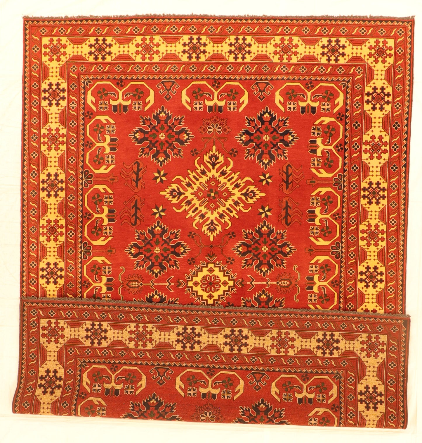 W 8.3 L 11.2 Serapie 100% Wool Hand-Woven Geometric Wool - 54916