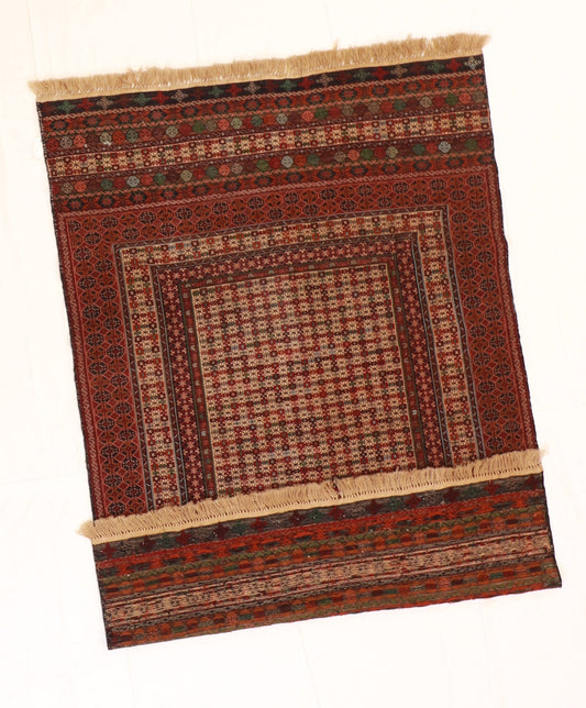 4x6 - Azari Fine/Wool Geometric Rectangle - Hand Knotted Rug