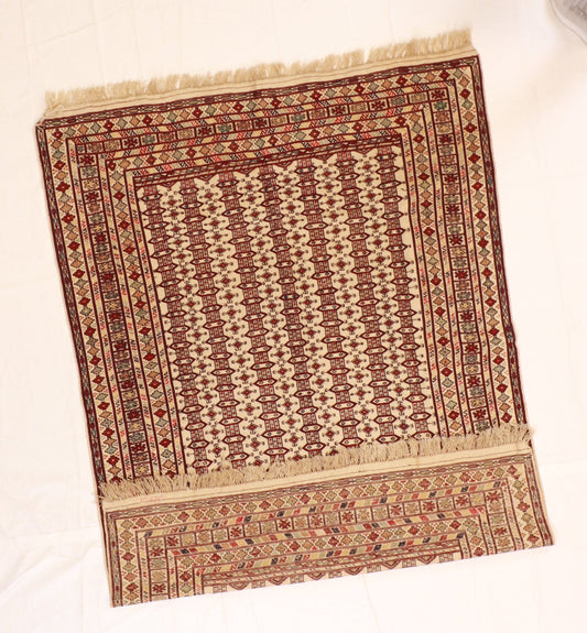 4x6 - Baluch Fine/Wool Geometric Rectangle - Hand Knotted Rug