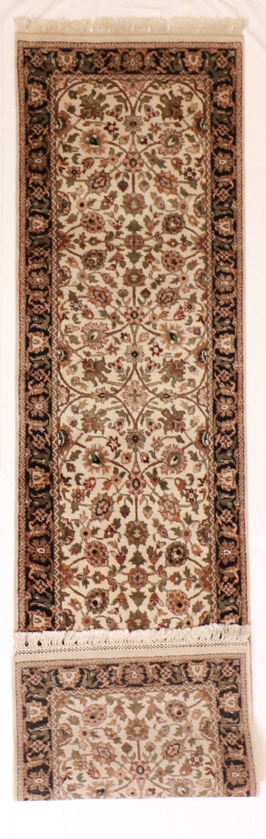 Runner - Kashan Fine All Over Rectangle - Hand Knotted Rug — 55052