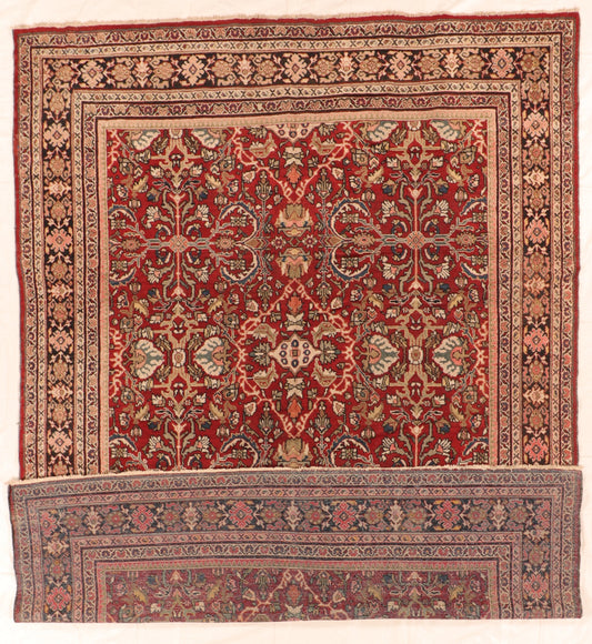 10x14 - Mahal Antique/Wool All Over Rectangle - Hand Knotted Rug