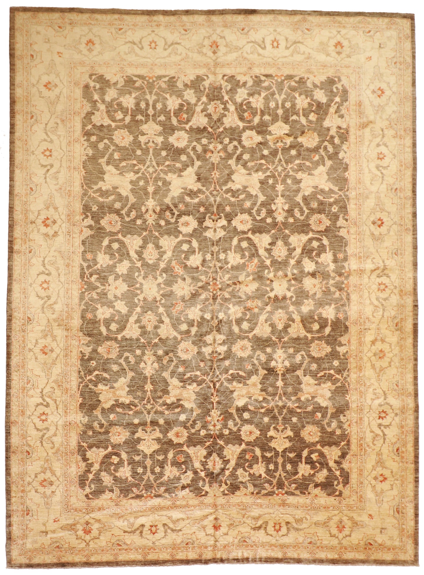 10x14 - Agra Fine Wool All Over Rectangle - Hand Knotted Rug