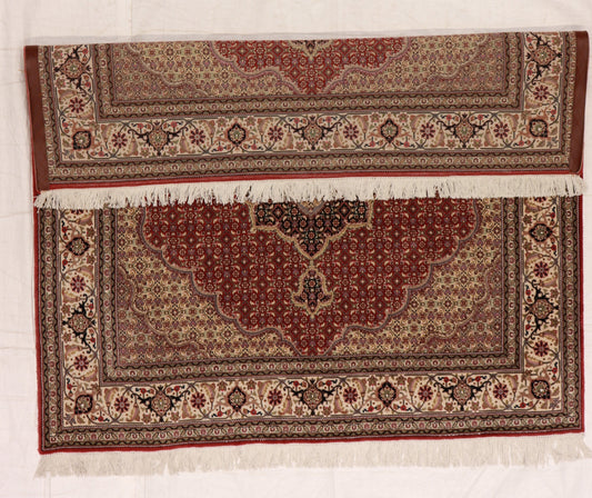 5x5 - Tabriz Wool All Over Square - Hand Knotted Rug