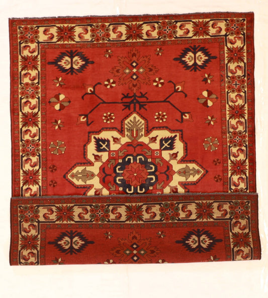 5x7 - Heriz Fine/Wool Geometric Rectangle - Hand Knotted Rug