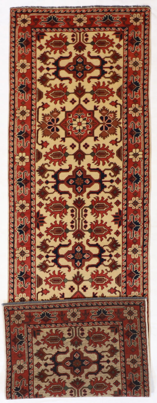 Runner - Hamadan Fine All Over Rectangle - Hand Knotted Rug — 56191