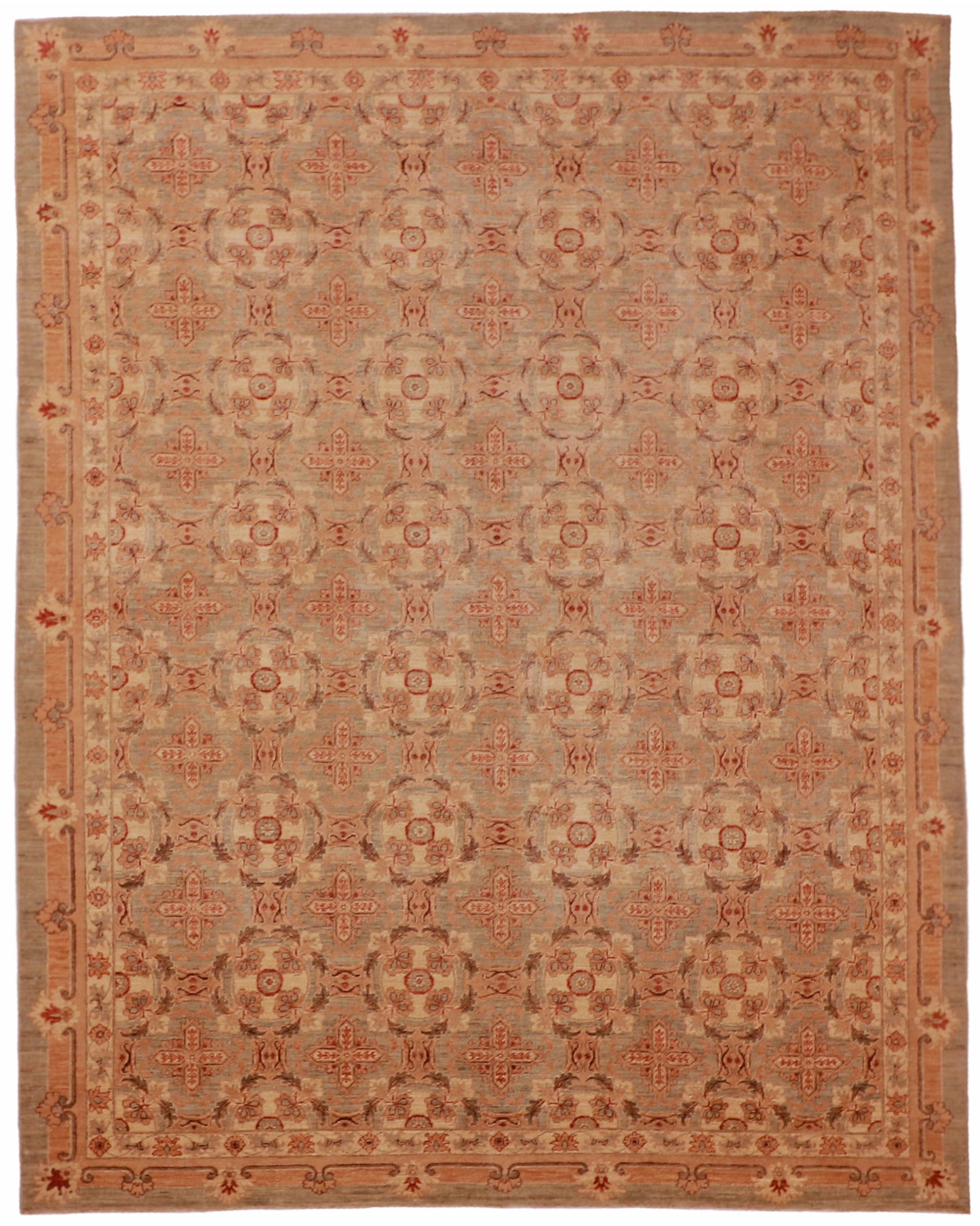 9x12 - Nezam Fine/Wool All Over Rectangle - Hand Knotted Rug