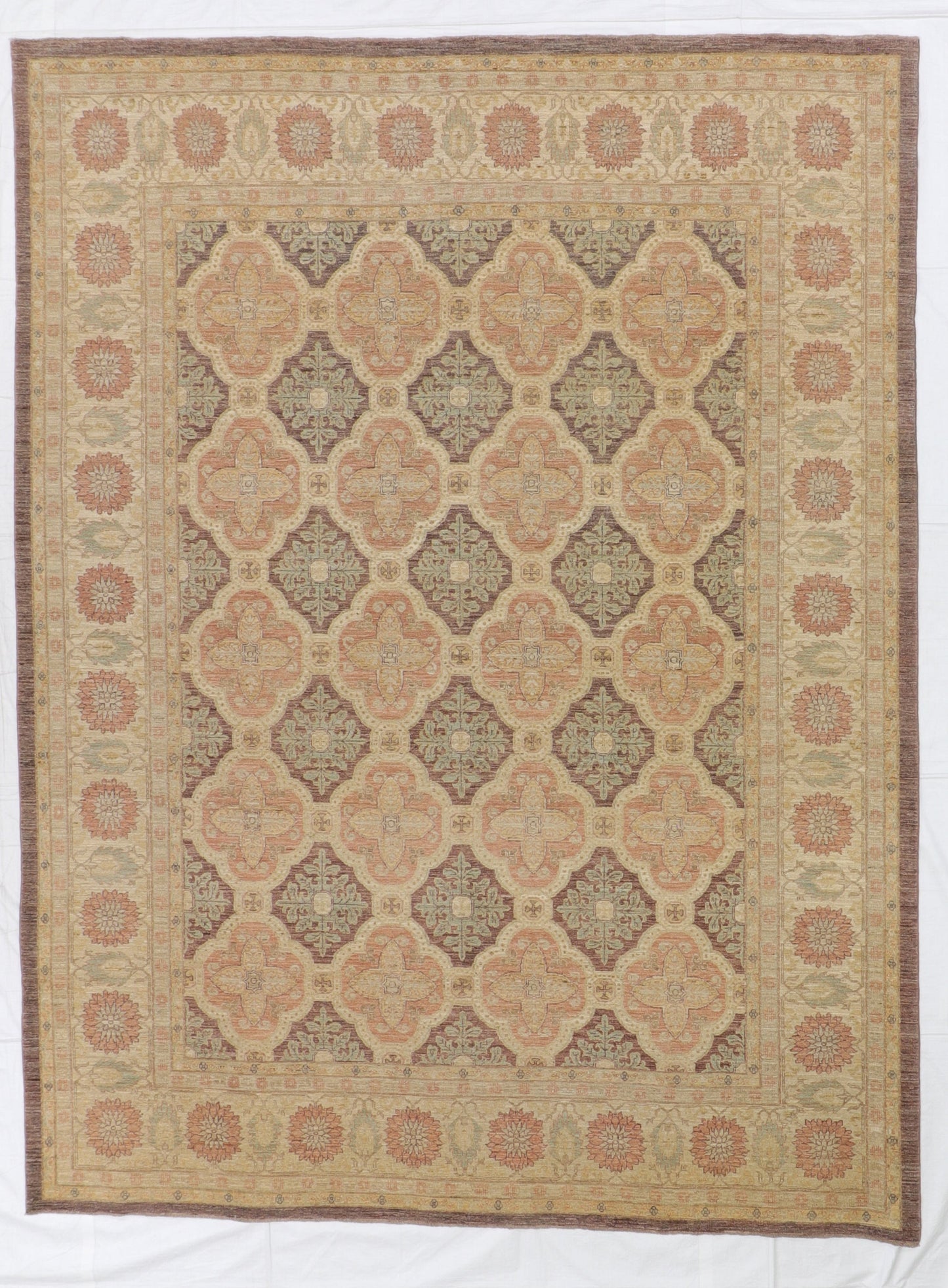 9x12 - Frahan Fine/Wool All Over Rectangle - Hand Knotted Rug