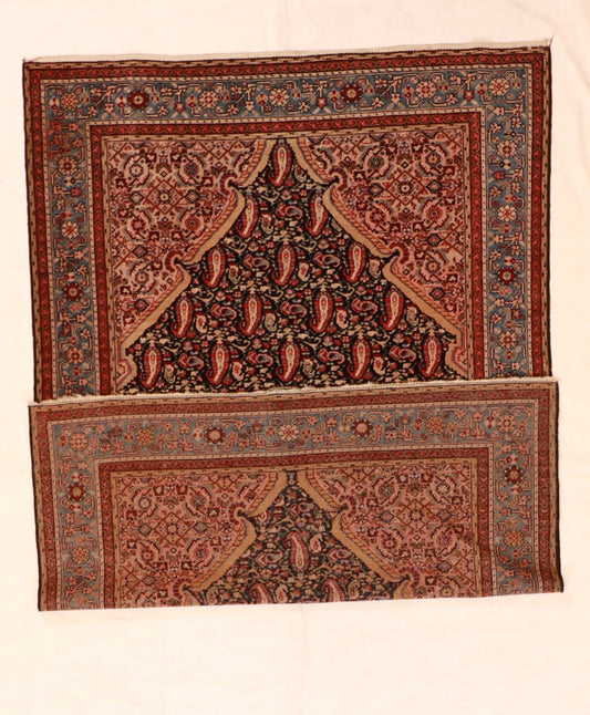 5x7 - Seneh Antique/Wool Geometric Rectangle - Hand Knotted Rug