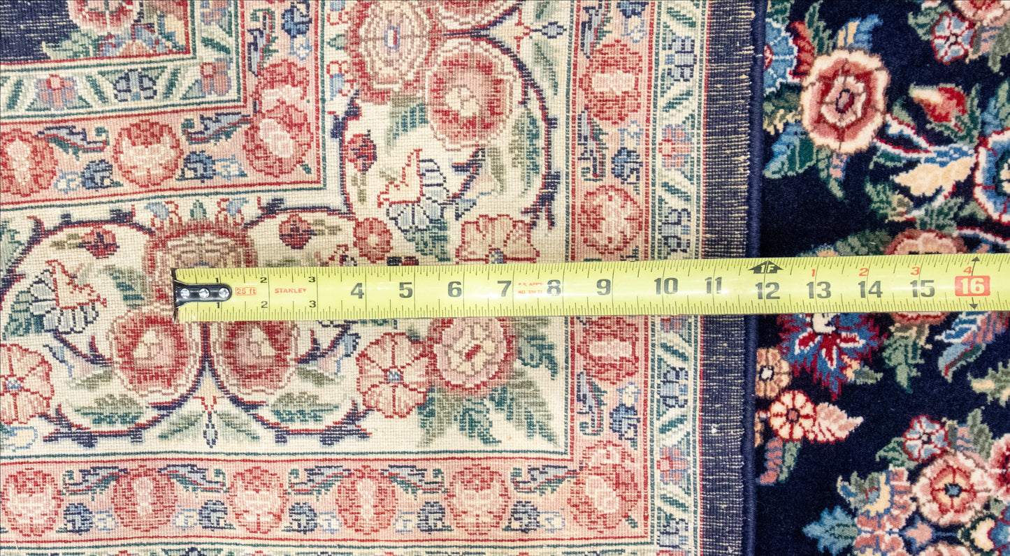 W 6 L 9.3 Golfrangie Silk And Wool Blend Hand-Woven Floral Design - 56950