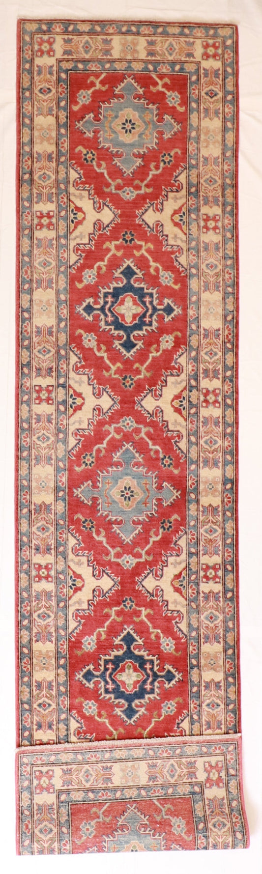 Runner - Golfrangie Fine Geometric Rectangle - Hand Knotted Rug β 56971