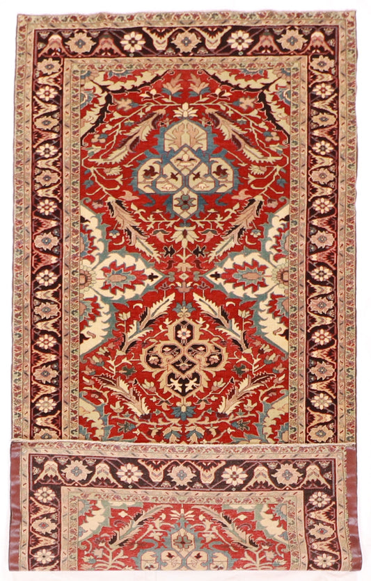 4.11 x 10 Wide Runner - Heriz Fine All Over Rectangle - Hand Knotted Rug — 56991