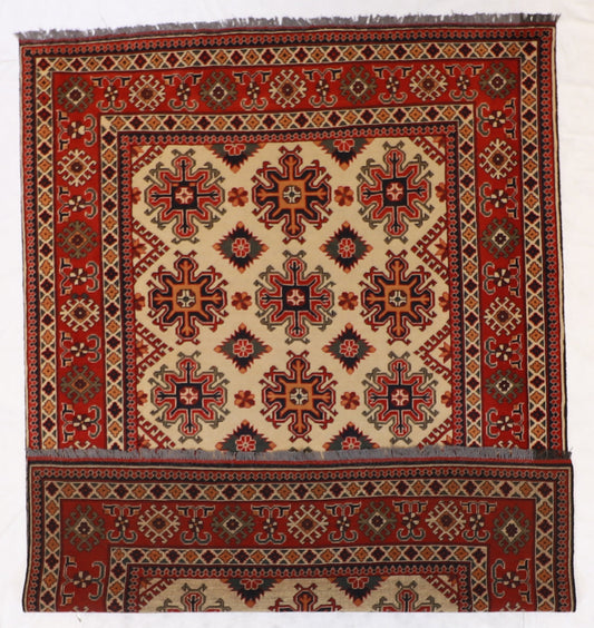 6x9 - Kazak Wool All Over Rectangle - Hand Knotted Rug — 57065