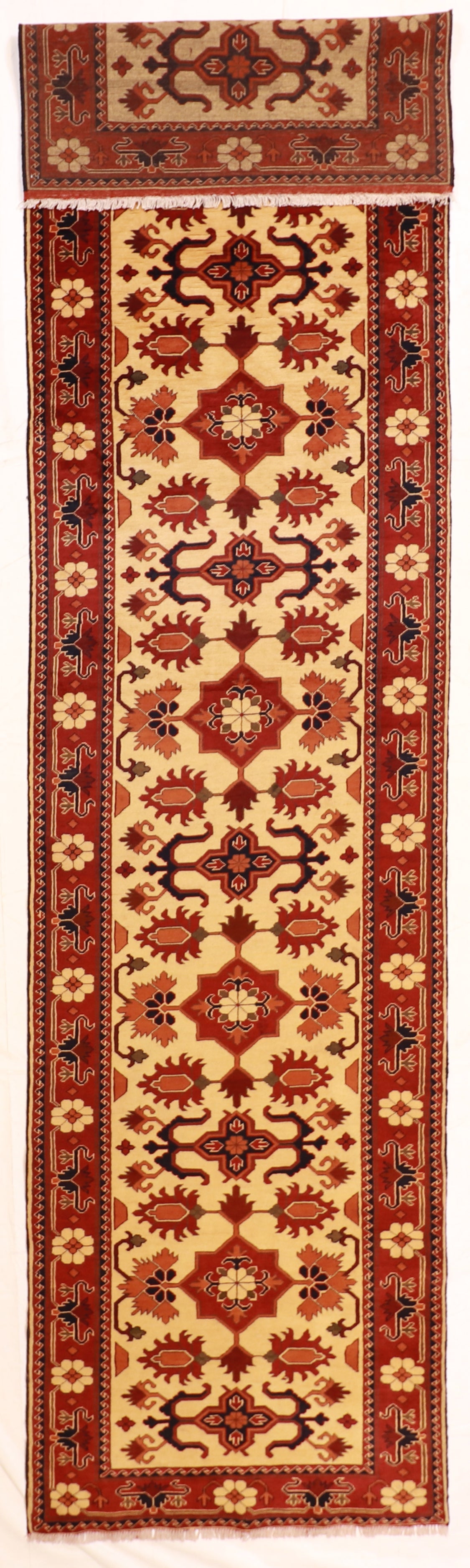 Wide Runner - Malayer Antique/Wool All Over Rectangle - Hand Knotted Rug