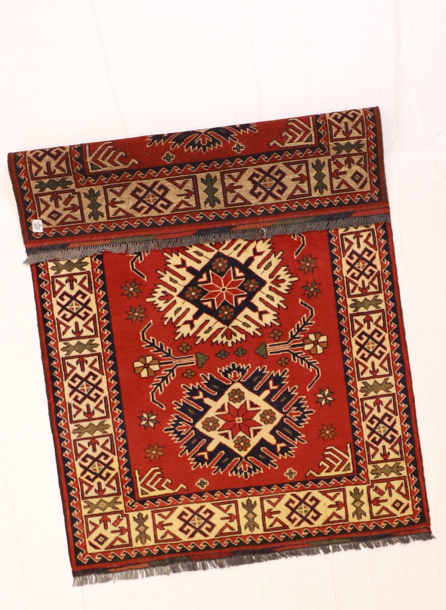 4x6 - Kazak Fine/Wool Geometric Rectangle - Hand Knotted Rug