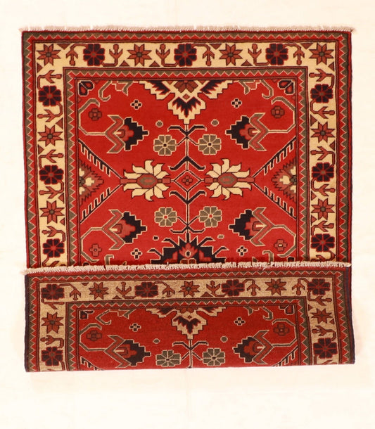 5x7 - Malayer Wool Geometric Rectangle - Hand Knotted Rug