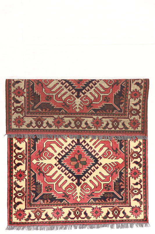 3x5 - Kazak Wool All Over Rectangle - Hand Knotted Rug
