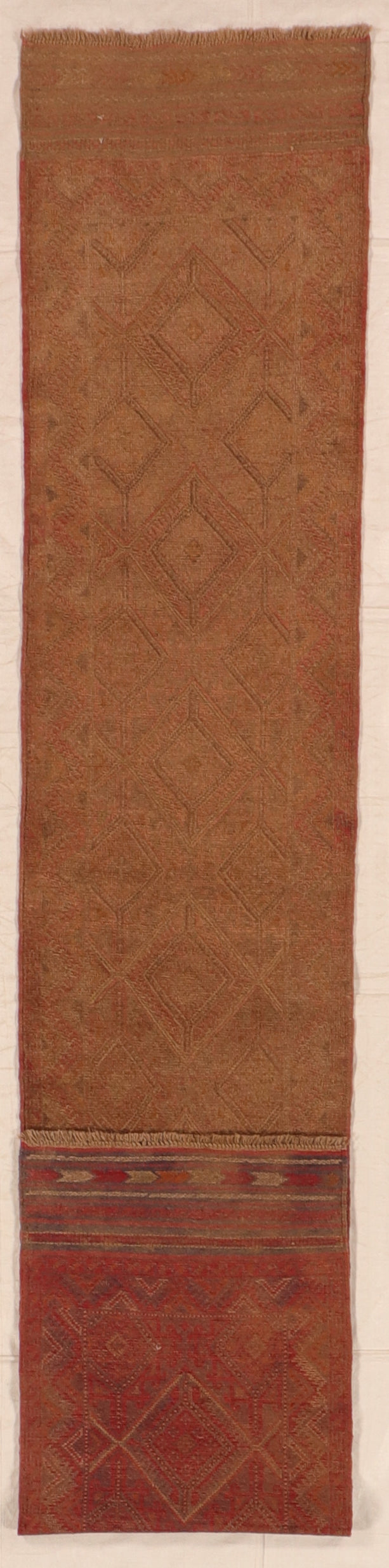 Runner - Baluch Fine Geometric Rectangle - Hand Knotted Rug — 57133
