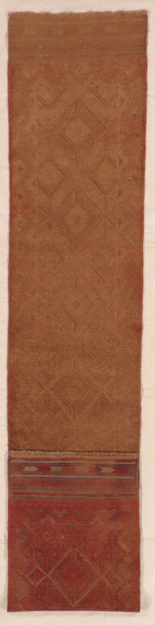 Runner - Baluch Fine Geometric Rectangle - Hand Knotted Rug — 57133