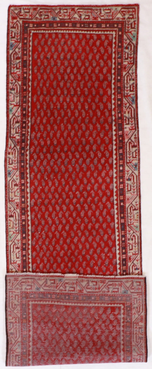 Runner - Hamadan Fine All Over Rectangle - Hand Knotted Rug — 57222