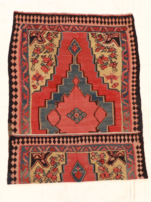 5x7 - Seneh Antique/Wool Geometric Rectangle - Hand Knotted Rug