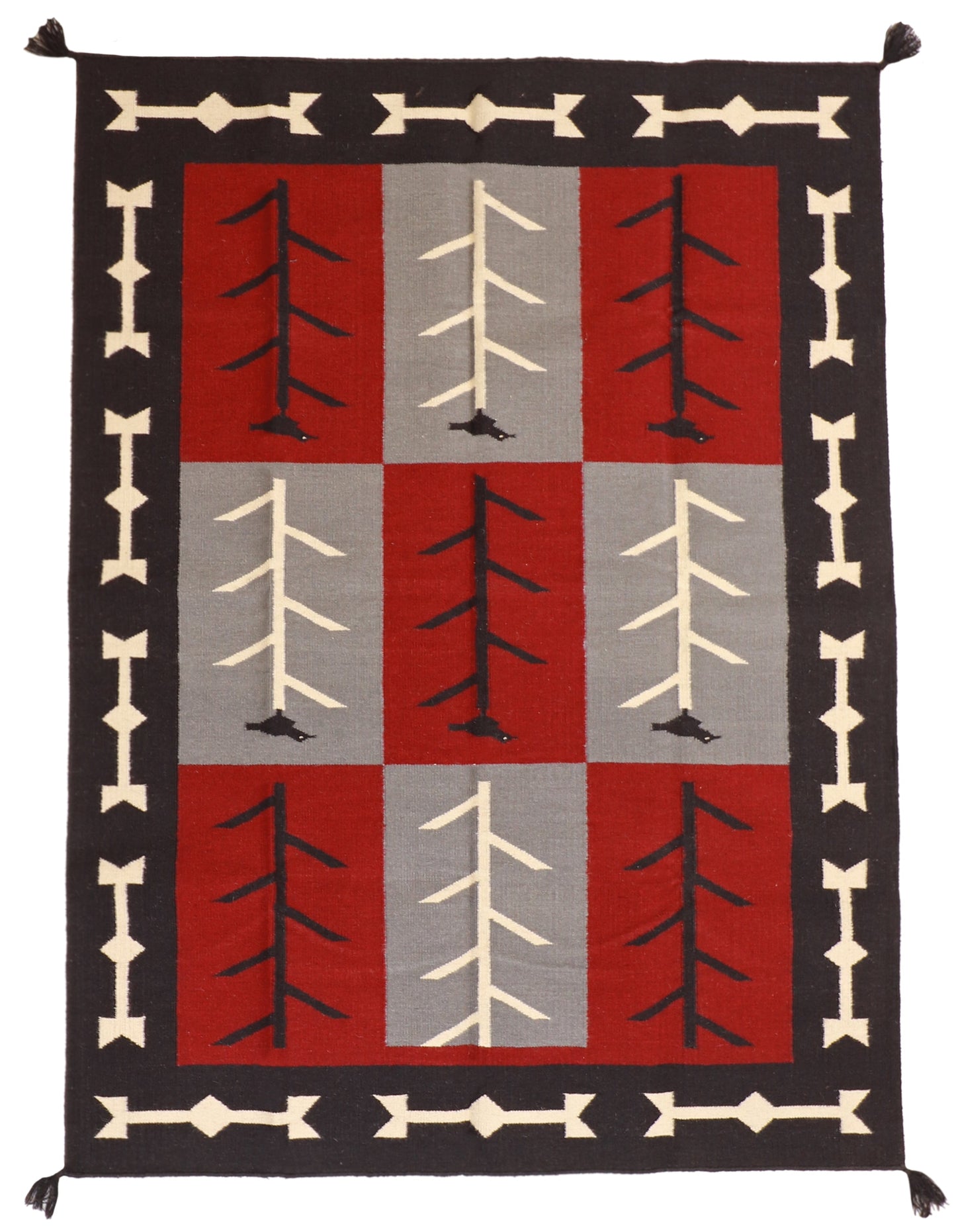 5.2 x 6.11 - Navajo Fine Wool All Over Rectangle - Hand Knotted Rug