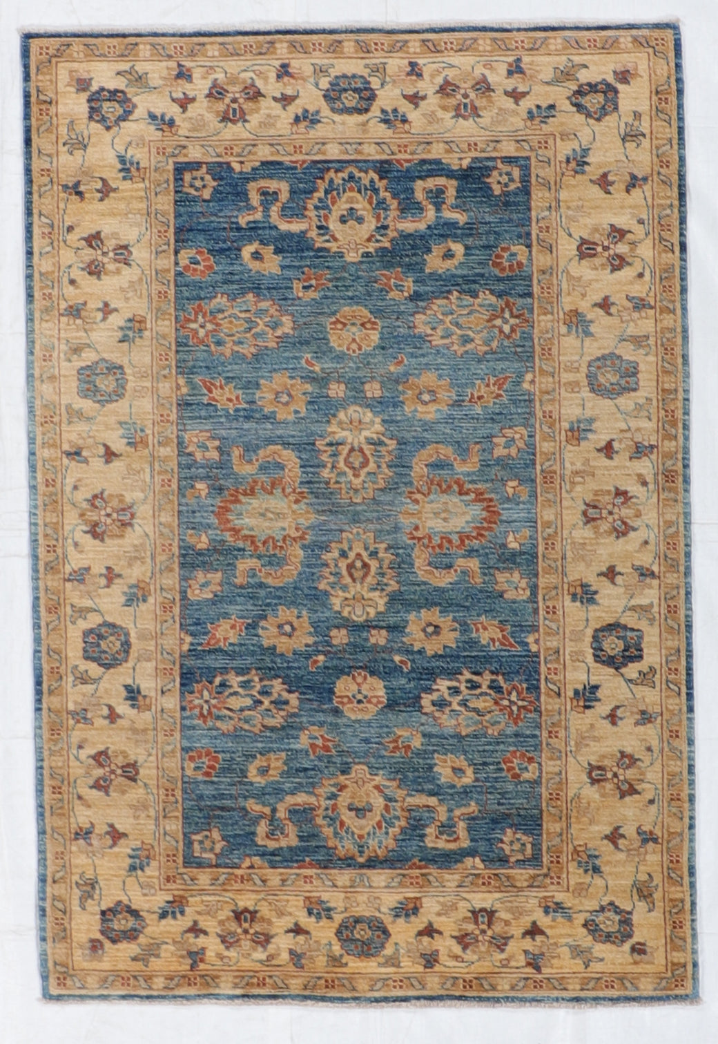 4x6 - Kashan Fine/Wool All Over Rectangle - Hand Knotted Rug