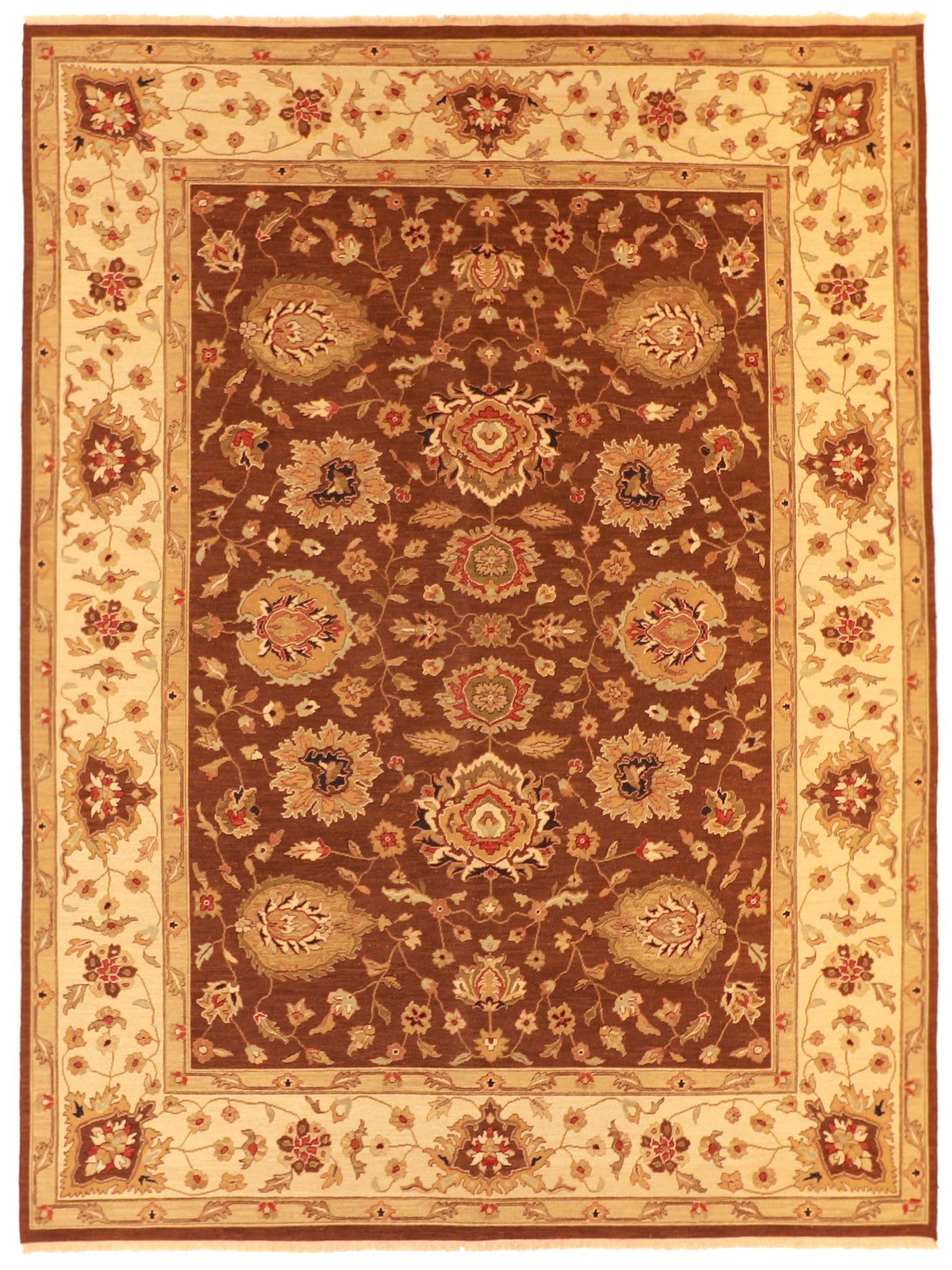 9x12 - Mahal Fine/Wool All Over Rectangle - Hand Knotted Rug