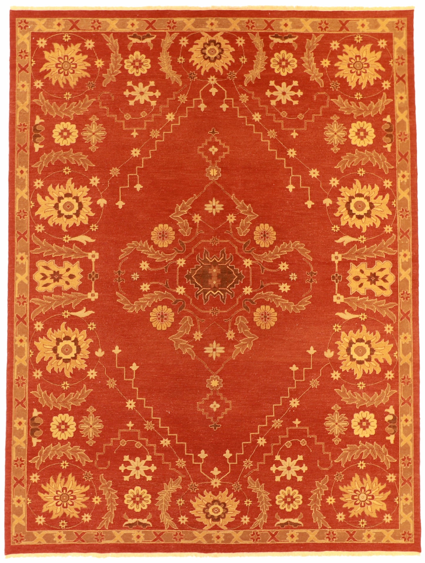 9x12 - Heriz Wool All Over Rectangle - Hand Knotted Rug