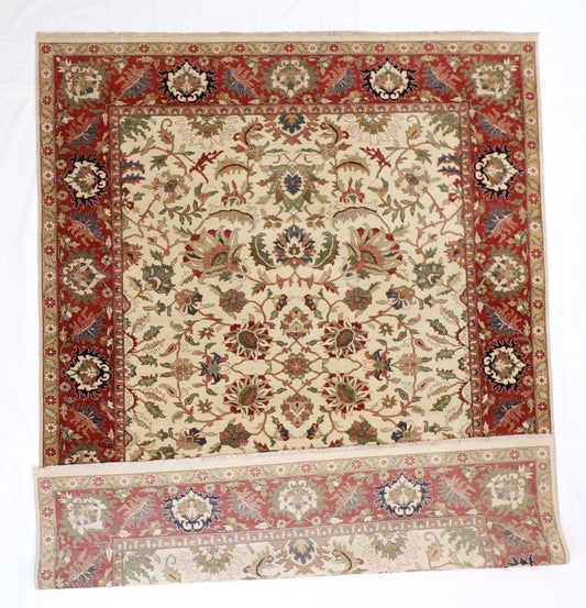 9 x12 - Kashan Fine/Wool All Over Rectangle - Hand Knotted Rug — 57916