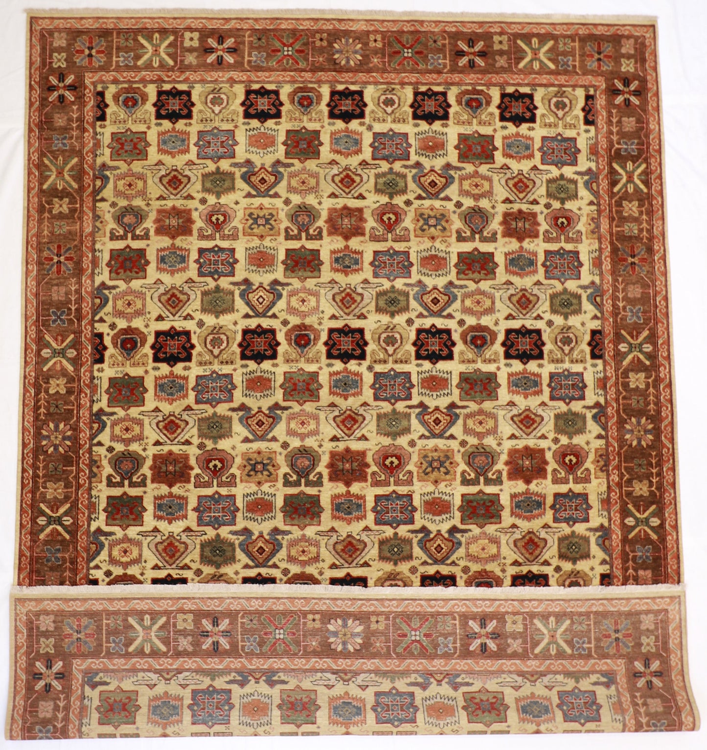 9 x 12 - Bakshiesh Fine All Over Rectangle Finest Hand-Knotted Quality Wool