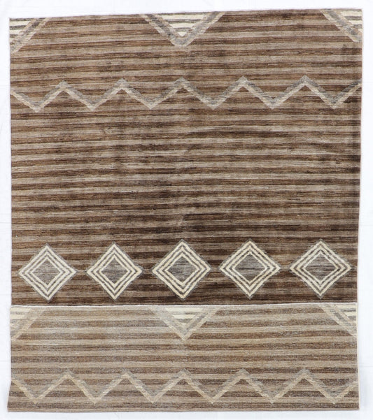 6x9 - Mountain Modern Wool All Over Rectangle - Hand Knotted Rug