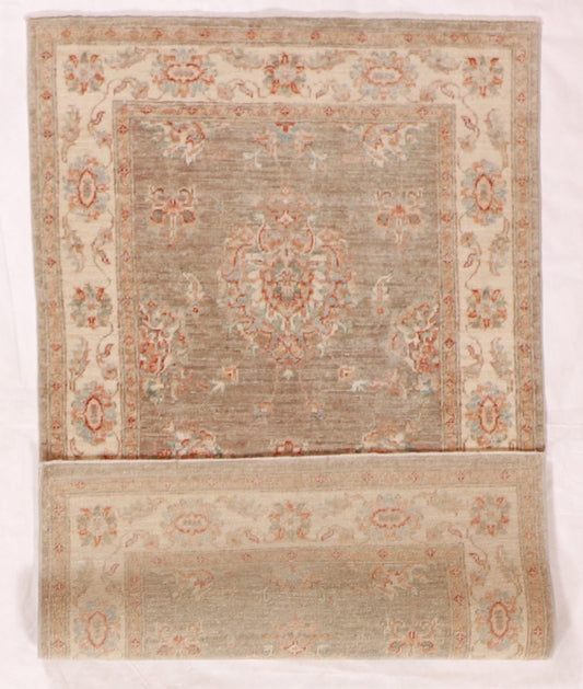 3x5 - Qum Fine Floral Rectangle - Hand Knotted Rug