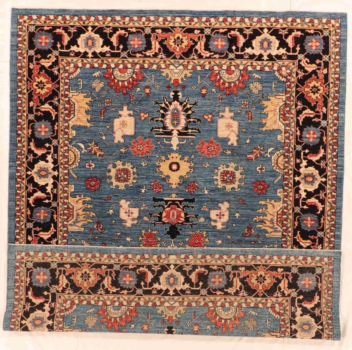W 8 - L 10 - Tabriz Wool Transitional Rectangle - Finest Hand-Knotted Quality Wool - 58180
