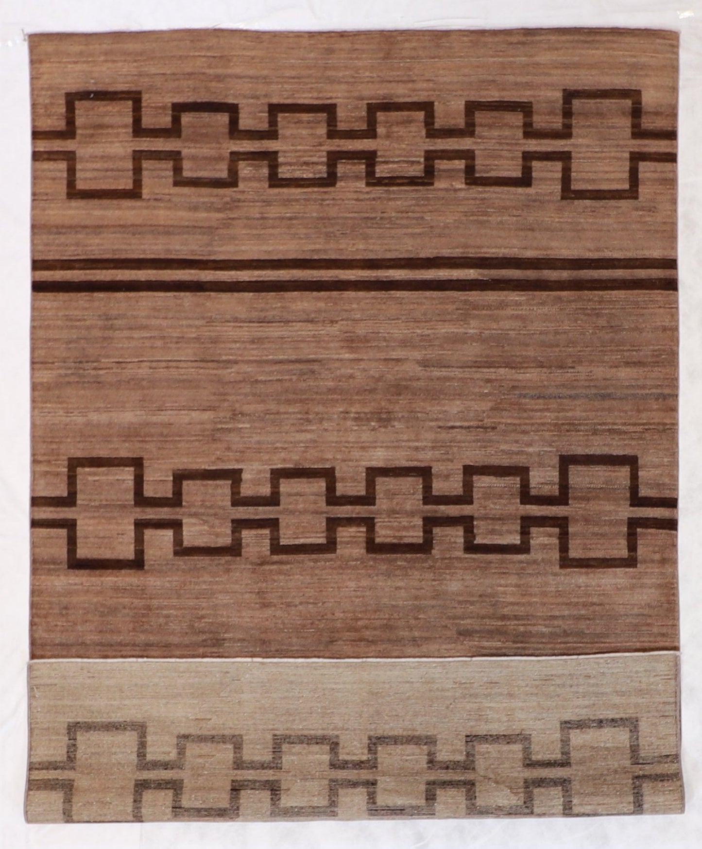 6x9 - Navajo Fine Wool All Over Rectangle - Hand Knotted Rug
