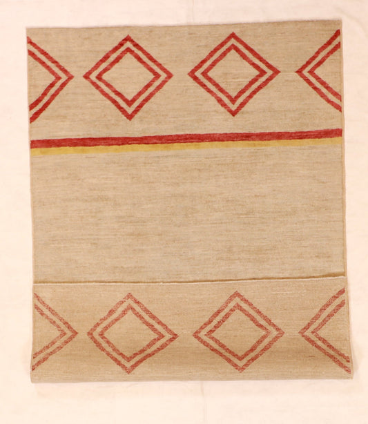 4x6 - Modern Fine/Wool All Over Rectangle - Hand Knotted Rug