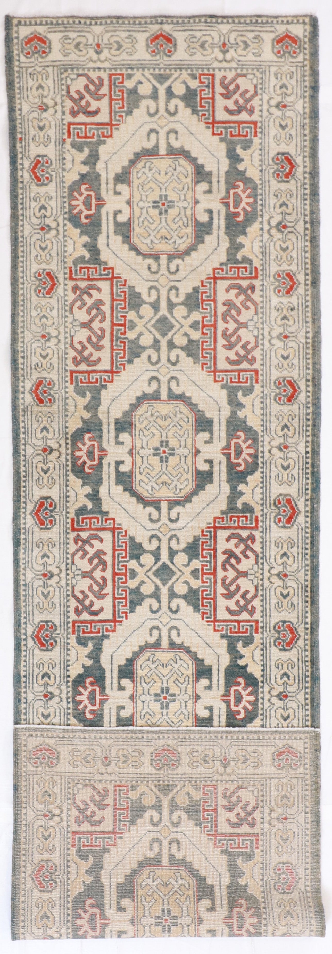 Runner - Kurdish Fine All Over Rectangle - Hand Knotted Rug