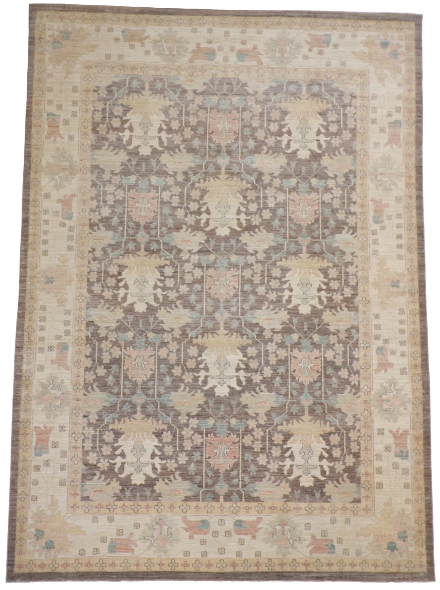 9x12 - Qum Fine/Wool All Over Rectangle - Hand Knotted Rug