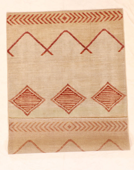 4x6 - Navajo Fine Wool All Over Rectangle - Hand Knotted Rug