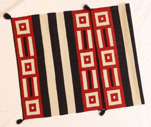 3x5 - Navajo Fine Wool Geometric Rectangle - Hand Knotted Rug