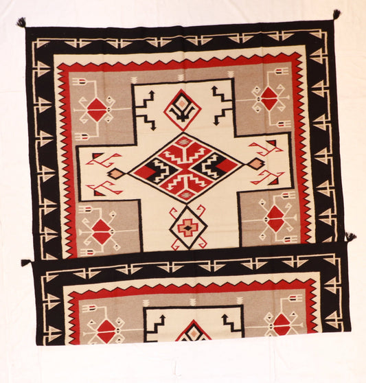 9x12 - Navajo Fine/Wool Geometric Rectangle - Hand Knotted Rug