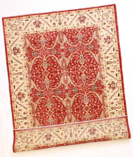 6x8 - Ziegler Fine/Wool All Over Rectangle - Hand Knotted Rug