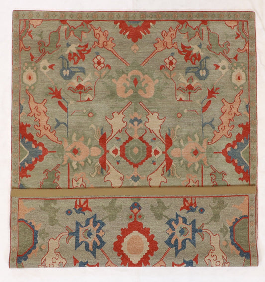 5x7 - Mahal Silk/Wool All Over Rectangle - Hand Knotted Rug